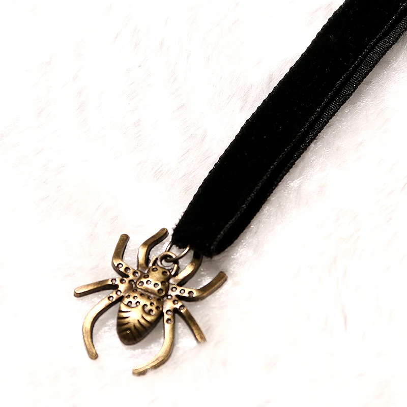Женское бархатное ожерелье чокер с подвеской в виде паука|fashion necklace|necklace fashionnecklace