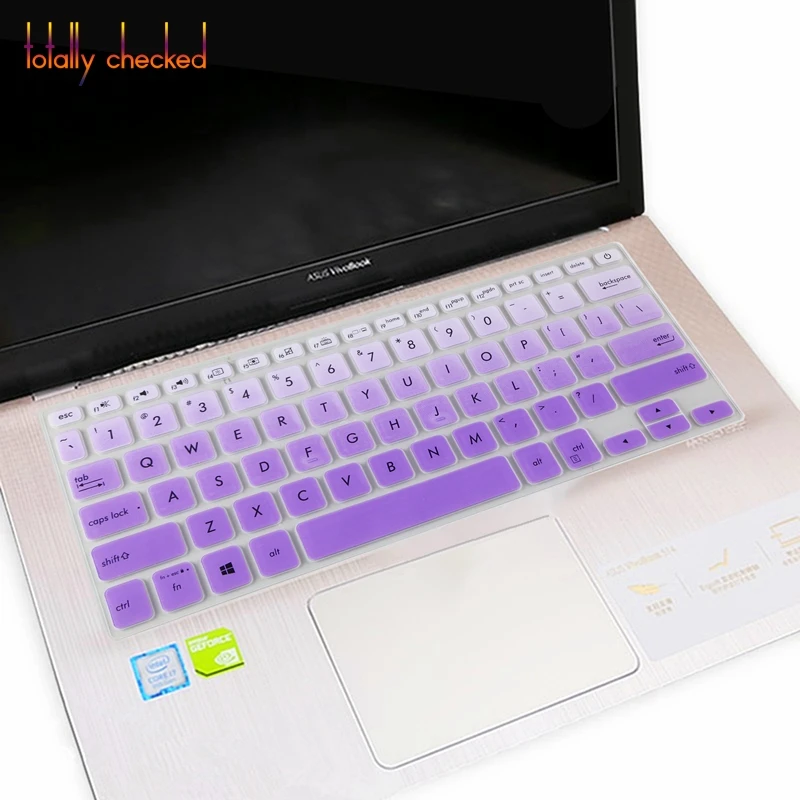 fadepurple Силиконовая Защитная крышка для ноутбука ASUS Vivobook S14 S430FA S430 S430UN S430FN S430F S430U 14 дюймов - Цвет: fadepurple
