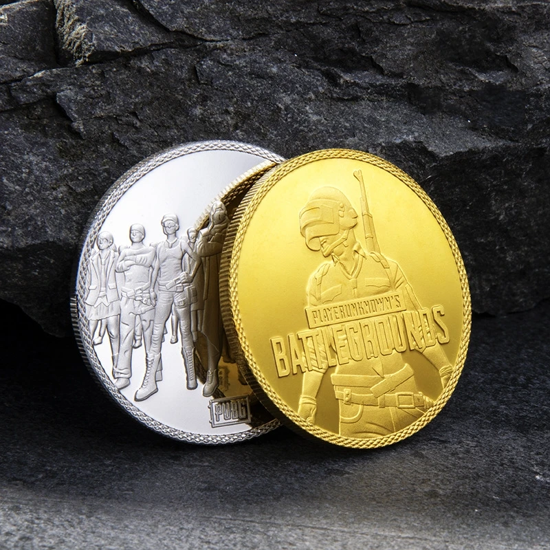 Игра PUBG Coin cosplay Реквизит Золото Серебро памятная монета реквизит аксессуары PLAYERUNKNOWN'S BATTLEGROUNDS