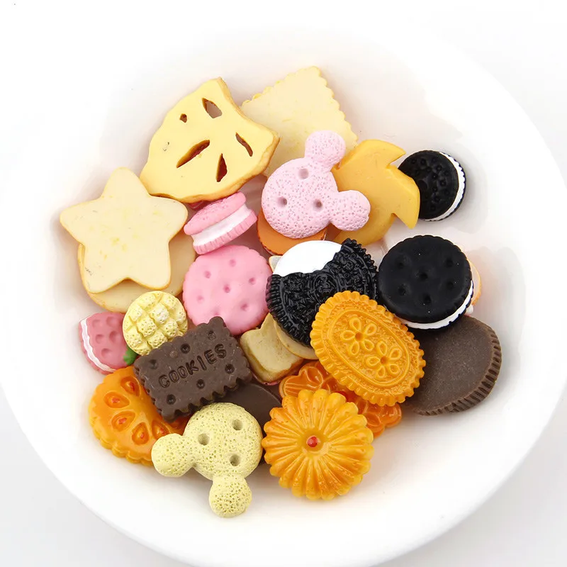 30 шт. микс сливок печенье торт плоская спина кабошон Kawaii DIY Смола ремесло