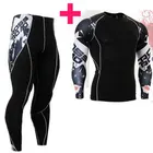 Мужская многофункциональная футболка для фитнеса mma rashguard, набор из 20 мужских брюк с 3D принтом, 2019