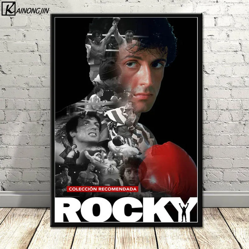 006 Плакат Рокки Бальбоа Бокс горячий фильм Stallone плакаты и принты Холст Живопись стены Искусство картина для гостиной домашний декор - Цвет: 006