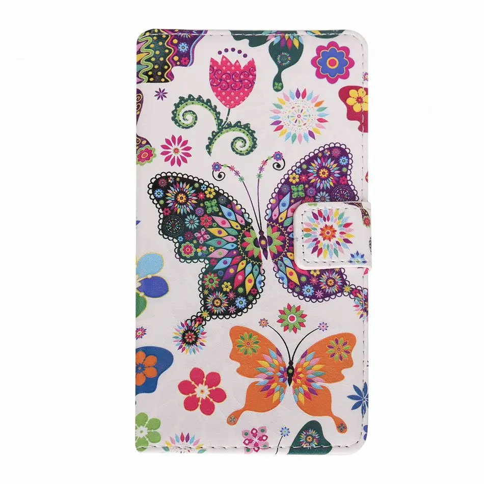 Чехлы со слотами для карт с цветной рамкой Одуванчик для iPhone 8, 7 Plus, 6, 6 S, 5, 5S, SE, 6s Plus, 7 Plus, чехлы с подставкой, флип-чехол, Fundas P10Z - Цвет: Colorful Butterfly