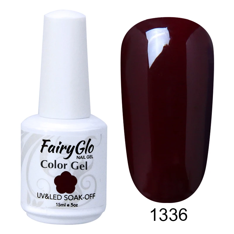 FairyGlo 15 мл УФ-гель для ногтей впитывающийся Гель-лак Полуперманентная краска гель Гибридный гель покрытые лаком ногти лак Эмаль лак - Цвет: G1336