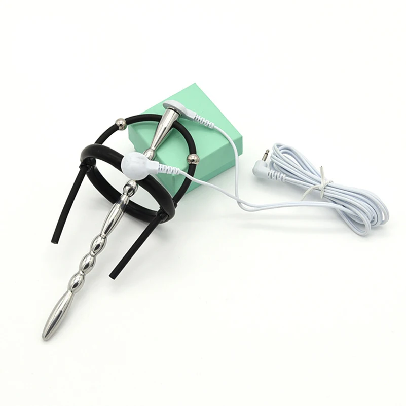 Электрошоковые кольца на пенис товары для секса металлические бусины