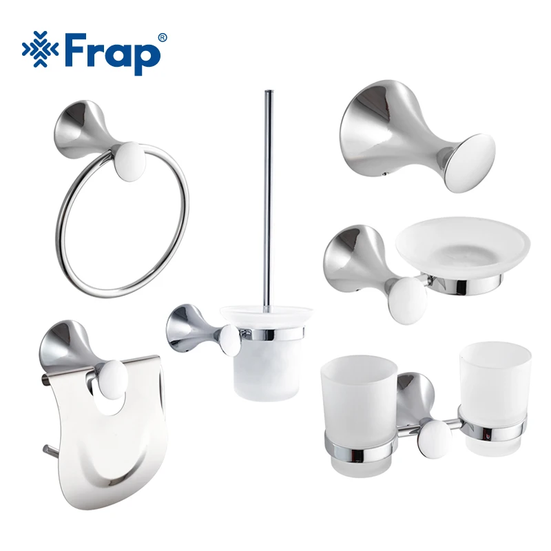 Frap 6 шт. аксессуары для ванной комнаты Крючок халата полотенце кольцо стакан