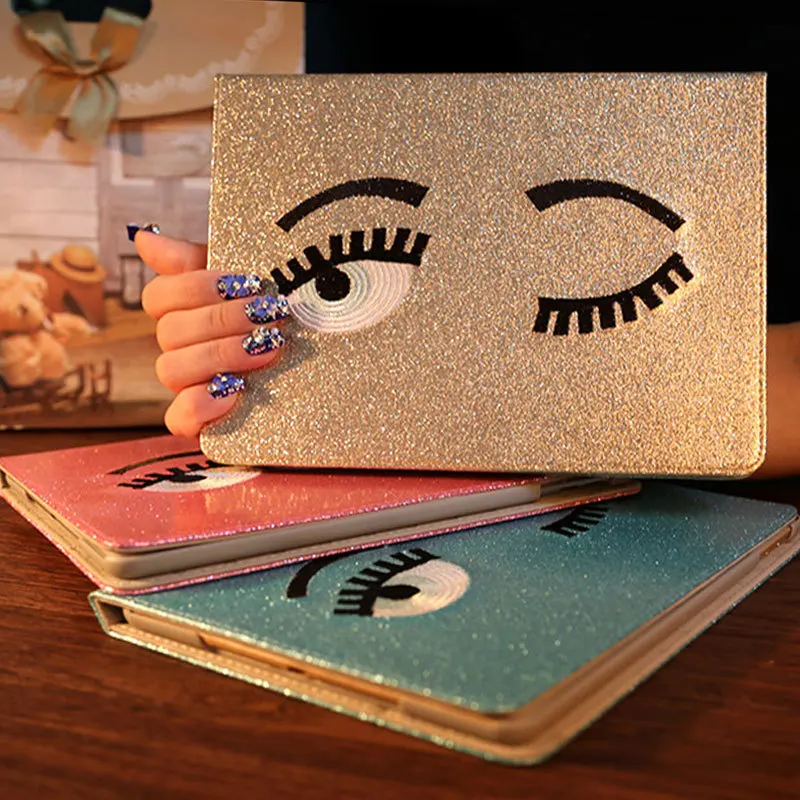 Hot!!! fashion bling big eyes Smart Cover For apple tablet mini case Leather Case Mini 1 2 3 4 original wake up | Мобильные телефоны