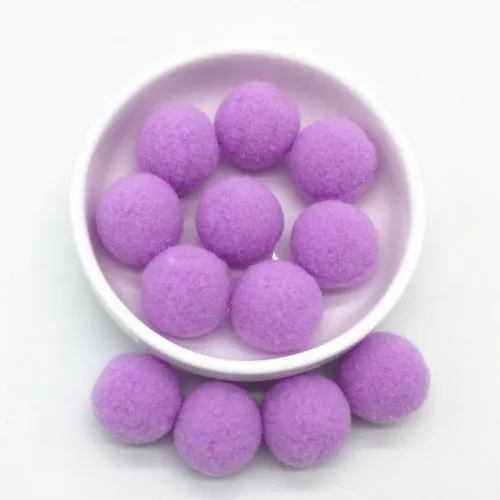25mm 26Light purple Розовый фиолетовый белый помпон меховые шары DIY мягкие помпоны ремесленные помпоны Свадебные украшения клей на ткани аксессуары 8 мм до 30 мм 20 г - Цвет: 25mm 26Light purple