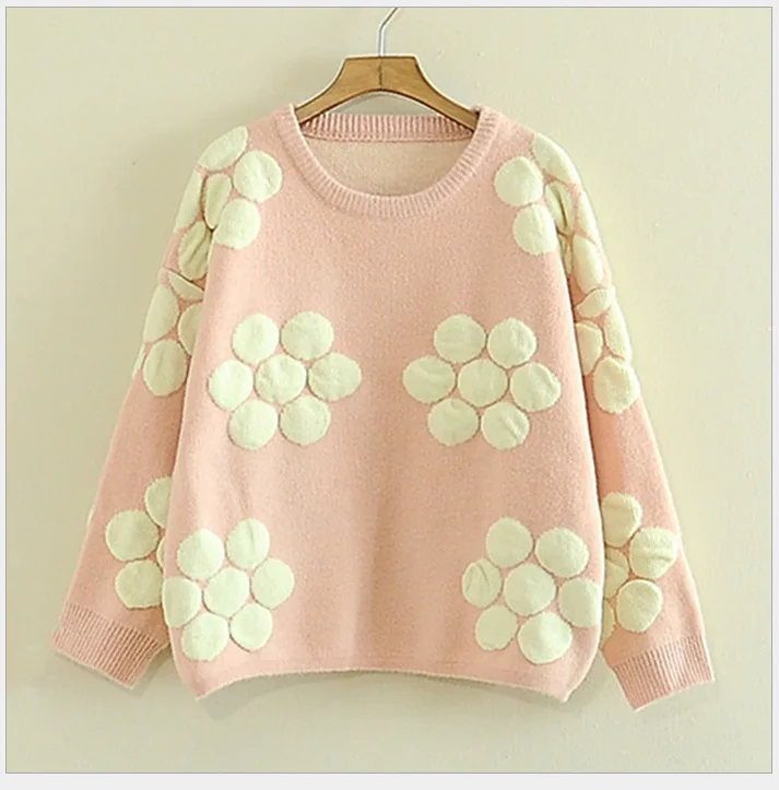 Spring 2019 new sweater lovely girl with loose bottom knitted student blouse | Женская одежда