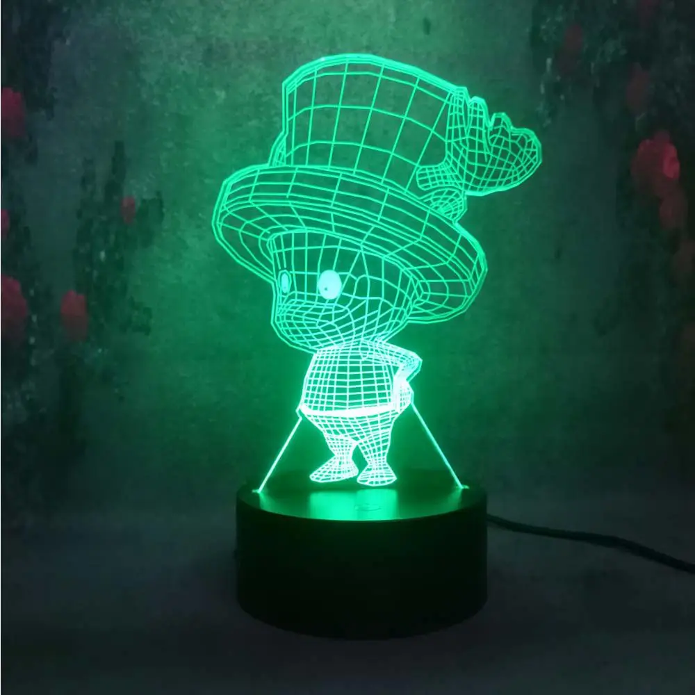 Популярное аниме пиратский король Тони Чоппер светодиодная иллюзия Лампа