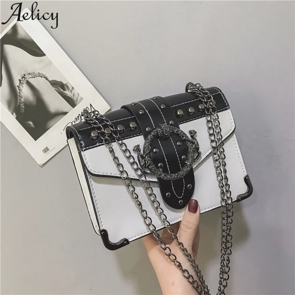Aelicy модная дизайнерская сумка на плечо с заклепками и пуговицами, женская сумка-тоут, сумка для телефона, сумки-мессенджеры, женские вечерние клатчи