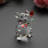 5pcslot high quality crystal bear figurine nipple baby shower souvenirs christening party favors home decoration ornaments