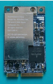 Беспроводная Wi-Fi карта BroadCom BCM94321MC BCM4321 BCM94321 Mini PCI-e WLAN для MACBOOK PRO A1181 A1260 A1226 A1150 A1151 |