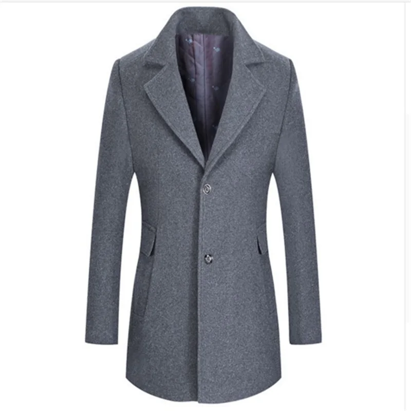 Новый бренд одежды 2017 осенние и зимние мужские шерстяная одежда воротник мужской