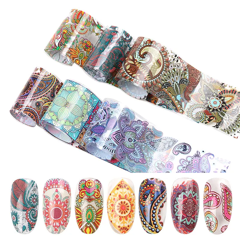 

10 colours nail sheet set transfer sticker nail designs tools decal for nail leaves chinese style nail sticker
