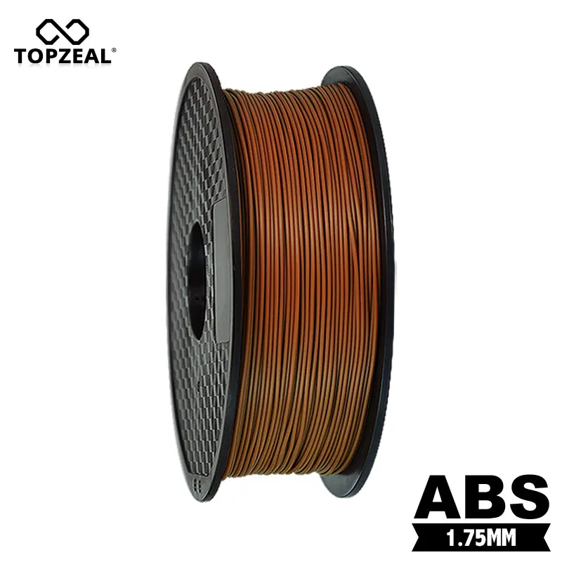 

TOPZEAL Premium Quality 1KG/Spool ABS Coffee Color Filament 1.75mm Diameter Printing Material Filament for 3D Printers