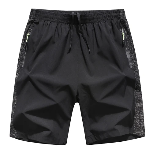 black XIYOUNIAO размера плюс L~ 7XL 8XL Повседневные Шорты Мужские дышащие шорты мужские пляжные шорты с эластичной талией мужские быстросохнущие шорты для бега - Цвет: black