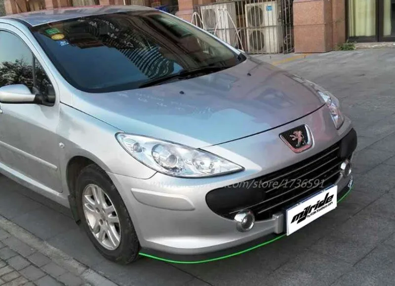 Бампер автомобиля губы для peugeot 206 207 301 307 308 407 408 508 2008 3008 4008 5008 передний спойлер дефлектор/комплект кузова/юбка полосы
