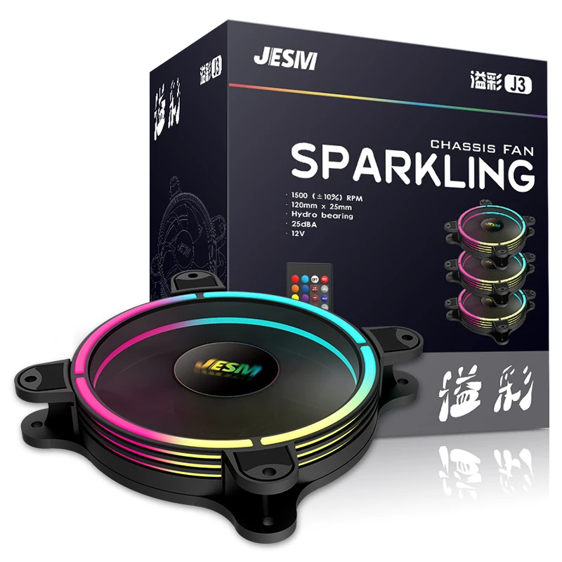 Вентиляторы JESM AURA J3 Rgb Pwm чехол 120 мм охлаждающие водные вентиляторы процессора