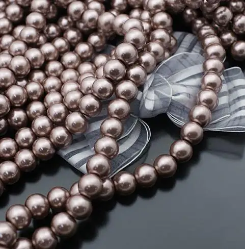 Бесплатная доставка стеклянные жемчужные бусины H45 кофейного цвета ~ 3 мм 12 мм|beads