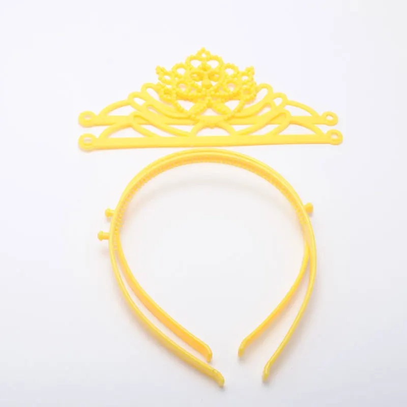 2 шт. девочки Новые Hairbands повязка-корона Diy Волосы полосатые дети обруч для волос детский подарок аксессуары для волос - Цвет: Yellow