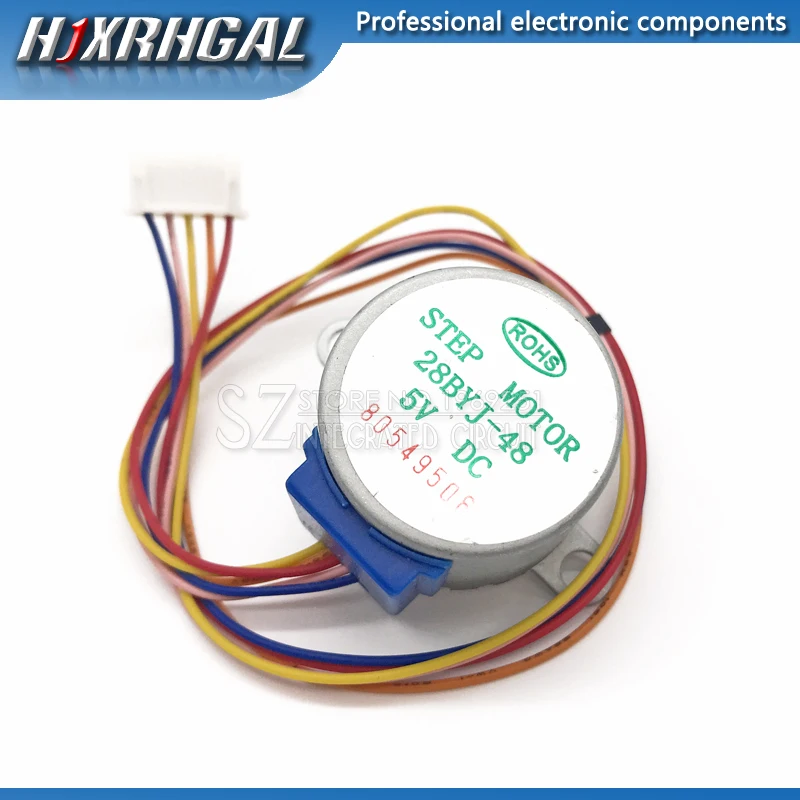 1 шт. 5 в 4 фазный проводной Шаговый двигатель шаговый 28BYJ 48 5V микро мини