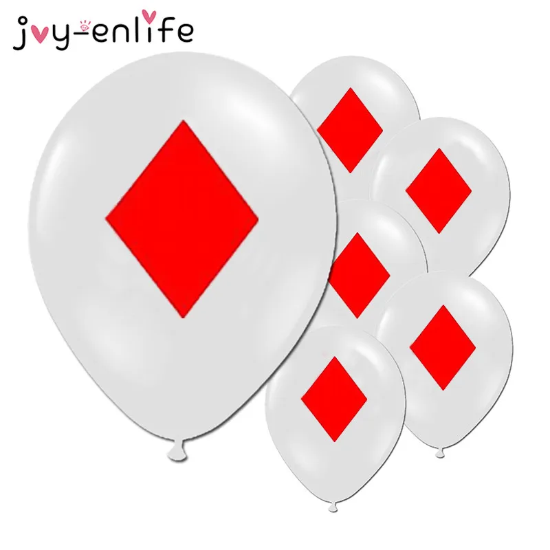 JOY ENLIFE 10 шт. пики/сердца/клубы/бриллианты латексные воздушные шары карты для