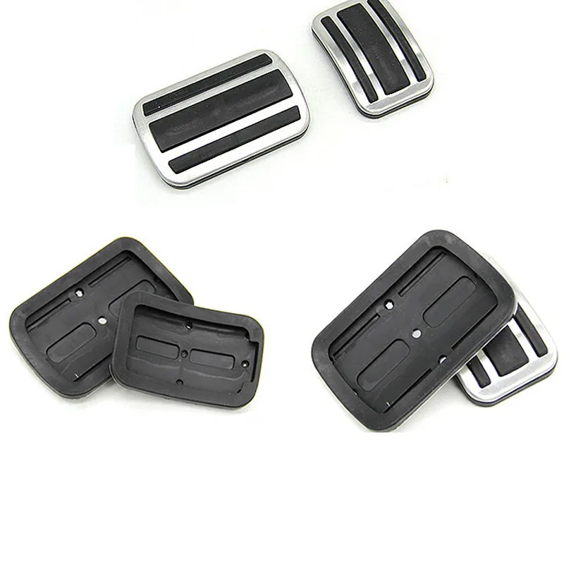 2 шт. нержавеющая сталь + резина автоматический трансмиссионный тормоз педаль