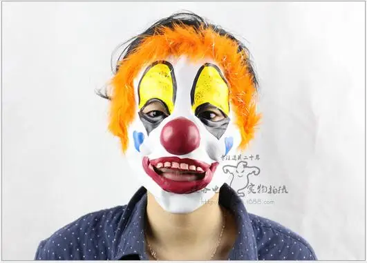 Женская маска клоуна с красным носом Реалистичная Маскарадная для вечеринки |