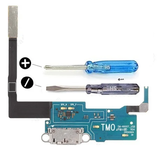 Совместимый с Samsung Note 3 док-разъем USB порт для зарядки Микрофон гибким кабелем