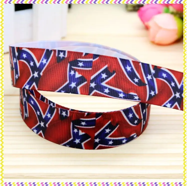 

7/8inch Free Shipping Flag Printed Grosgrain Ribbon material Headwear Party Decoration Diy Wholesale Craft 22mm P4600