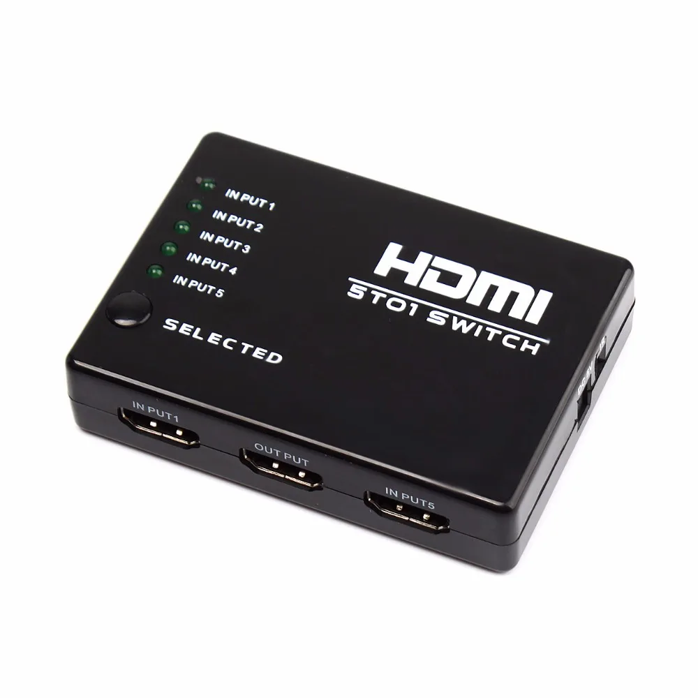 5 в 1 out портов Full HD Пульт дистанционного управления 1080P 3D HDMI переключатель