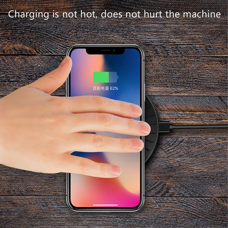 ! ACCEZZ Mini 7 5 Вт 10 быстрая Qi Беспроводная зарядка для iPhone X 8 Plus Быстрая samsung Galaxy Note