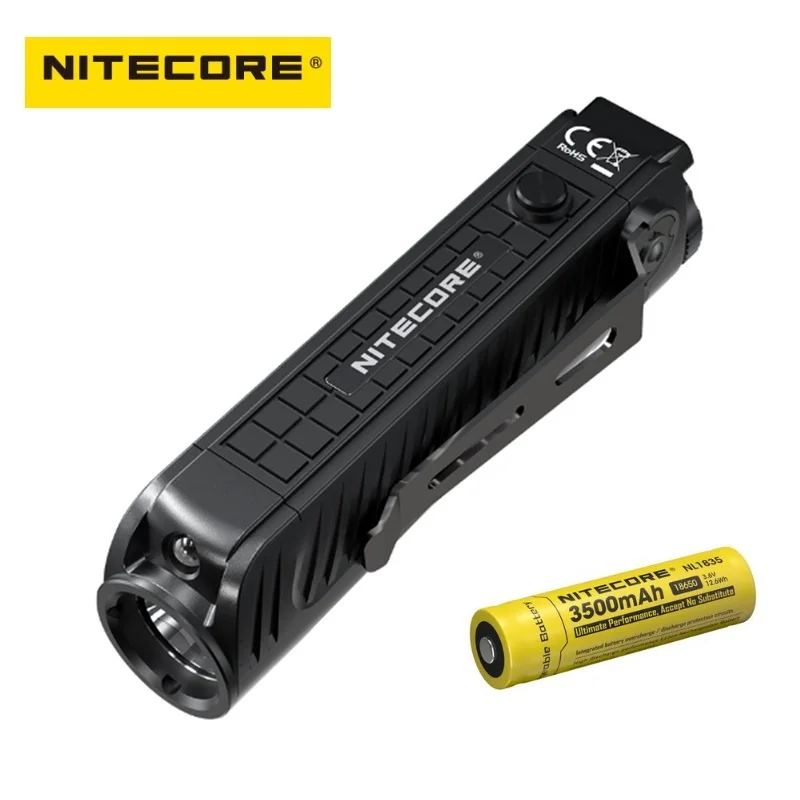 with 3500 battery Nitecore P18 светодиодный фонарик Unibody Die-case футуристический CREE XHP35 HD 1800 люмен тактический фонарь с вспомогательным красным светом - Испускаемый цвет: with 3500 battery