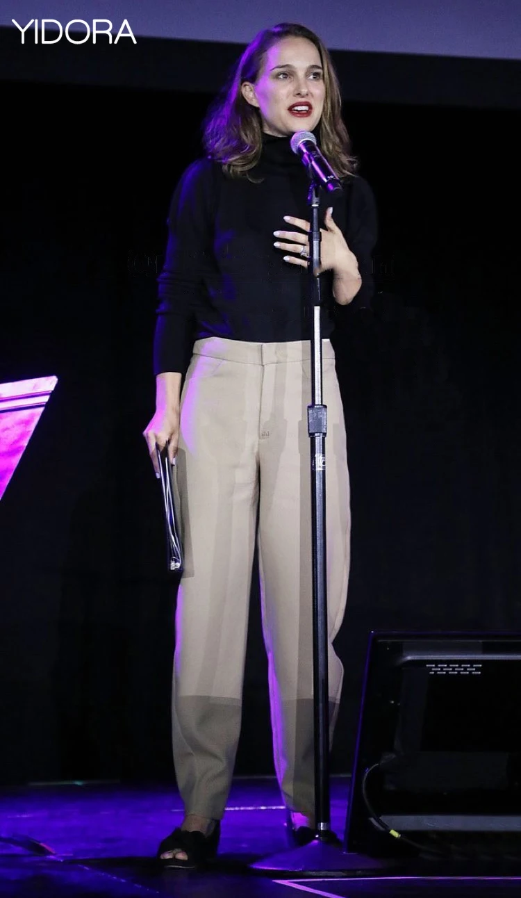 2018 женские стильные изогнутые прямые брюки из смеси хлопка архитектурного