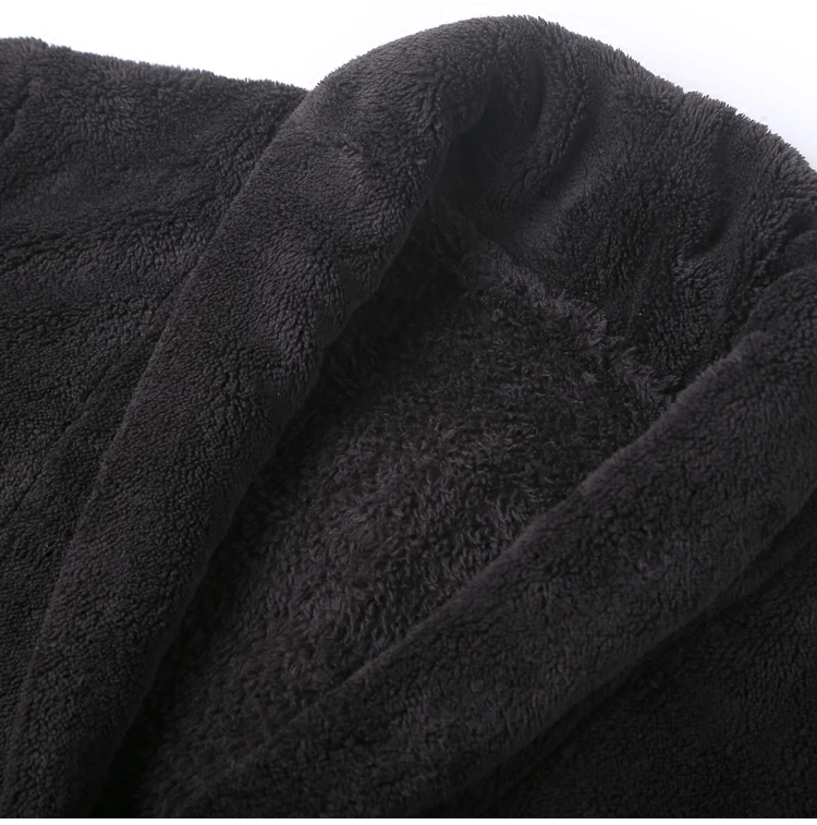 Men new arrival winter black Cardigan Jacket warm plush furry slim European style coat metrosexual man Plush cardigan suit |