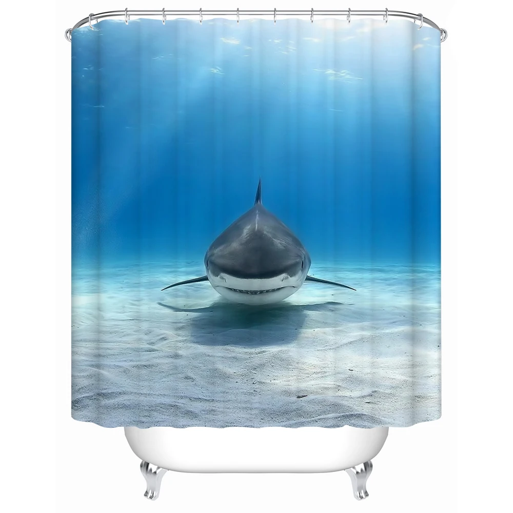 Штора для душа CHARMHOME водонепроницаемая высокого качества 2016|shark shower curtain|waterproof