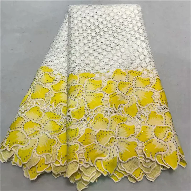 Новый Дизайн Африканский шнур кружева с камнями в нигерийском стиле вышитые