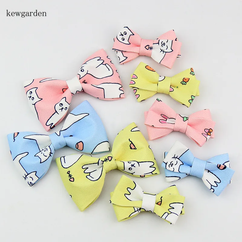 Kewgarden DIY брошь аксессуары для волос мультяшный Кот кролик ткань атласная лента 25