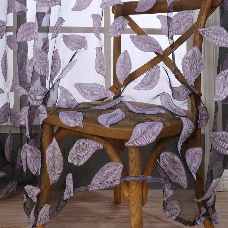 Современные красные шторы с фиолетовыми листочками 3d занавески для домашнего