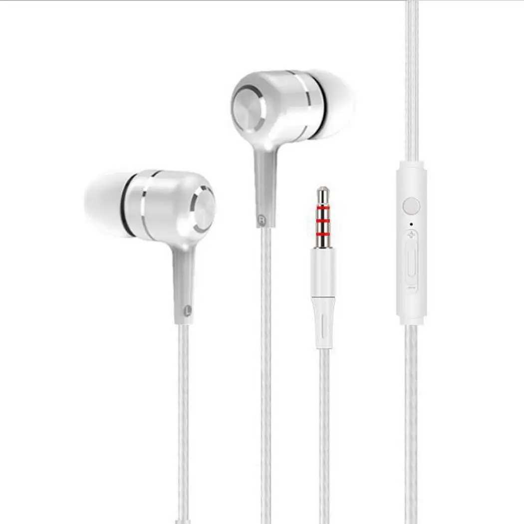Универсальные спортивные наушники HIFI Проводные супер бас красочные с микрофоном