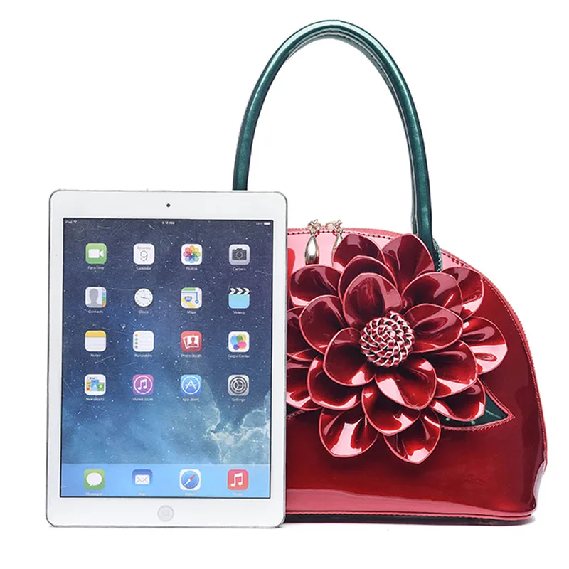 Женская сумка из лакированной кожи с цветочным принтом A740/g|women handbags|women bag totesluxury