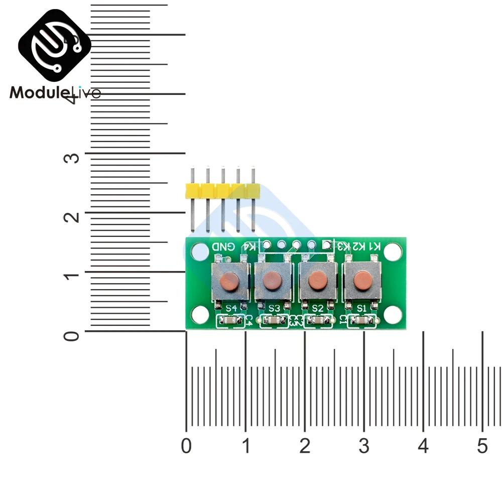 5Pin 1x4 4 кнопки клавиатуры макет модуль для Arduino DIY KIT универсальный для обучения и экспериментов