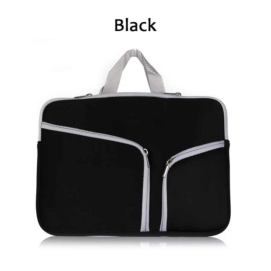 Сумка для ноутбука Macbook Air Pro retina 11, 12, 13, 14, 15, 15,6 дюймов, чехол для ноутбука, чехол для планшета, чехол, женская сумка для ноутбука и мужчин - Цвет: Black