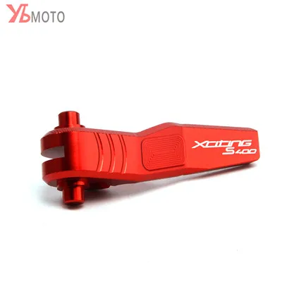 Дизайн мотоцикла с ЧПУ Алюминий синий стояночный тормоз рычаг для kycco xciting S 400 XCITINGS400 аксессуары - Цвет: Red