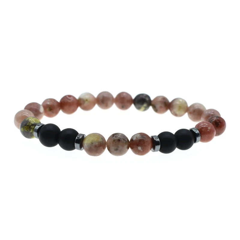 Браслет Pinkl с натуральными камнями искусственный тигровый глаз лазурит мужские и