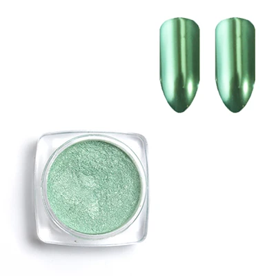 Green01 LadyMisty дизайн 6 цветов металлическое зеркало блеск для ногтей порошок дизайн ногтей пыль Блестящий декор для ногтей украшение для ногтей ежедневный Маникюр пыль - Цвет: Green01