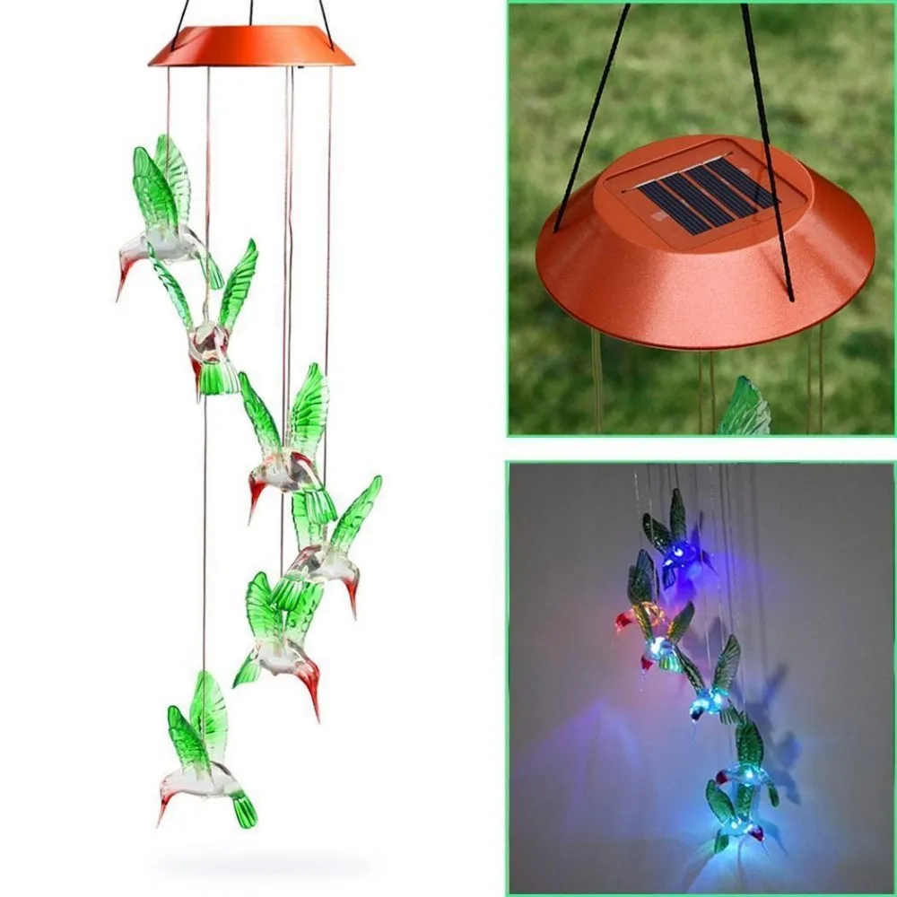 Люстры светсветильник еся меняющие цвет на солнечных батареях для дома сада