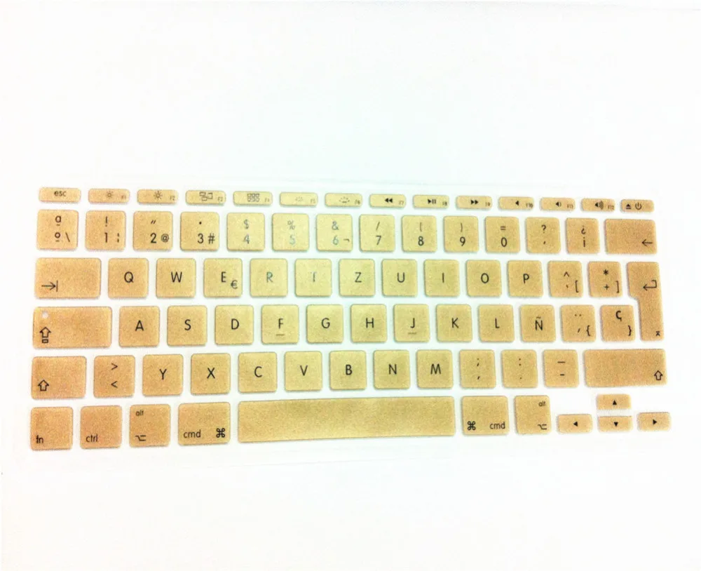 11 &quotЗолотой испанский ЕС Силиконовый защитный чехол для клавиатуры MacBook Air 11&quot 6