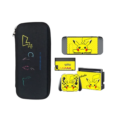 YSNS1512 Чехол для переноски Pokemo NNIVERSAPY XV kingd EVA с переключателем, сумка для хранения+ наклейка, чехол для консоли, игровые аксессуары-Pikachus - Цвет: YSNS1512
